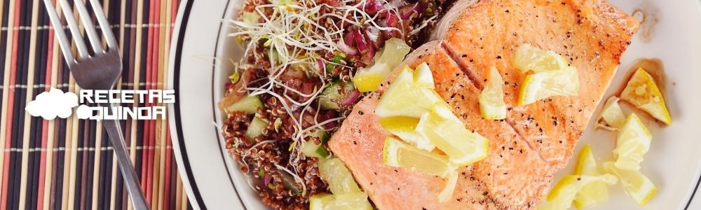 Receta de quinoa con salmón